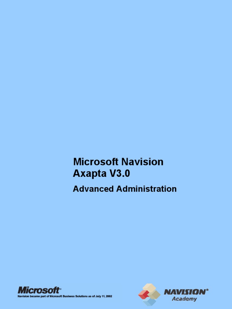 MBS Axapta V3.0 - Advanced Administration | PDF | Microsoft Dynamics ...