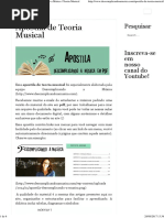 Apostila de Teoria Musical Descomplicando a Música Teoria Musical