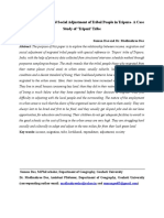 Income, Migration and Social Adjustment of Tribal People in Tripura-A Case Study of Tripuri' Tribe