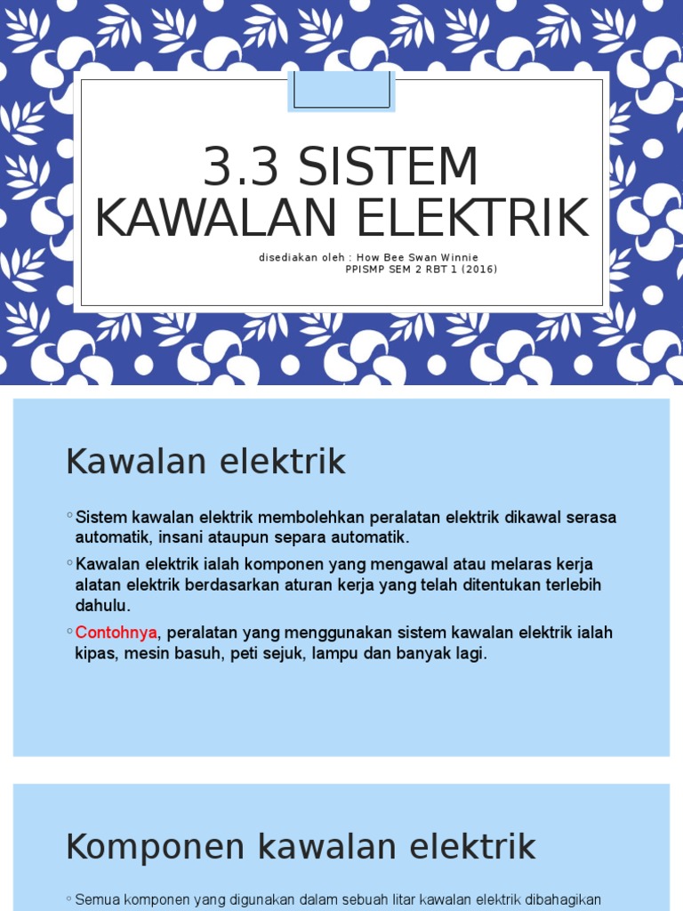 Sistem Kawalan Elektrik 1