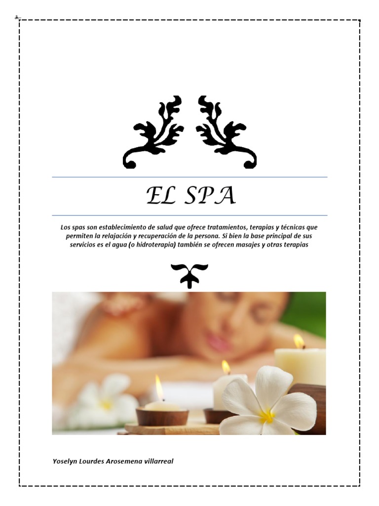 El Spa | PDF | Masaje | Aromaterapia