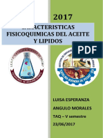 Caracteristicas Fisicoquimicas Del Aceite