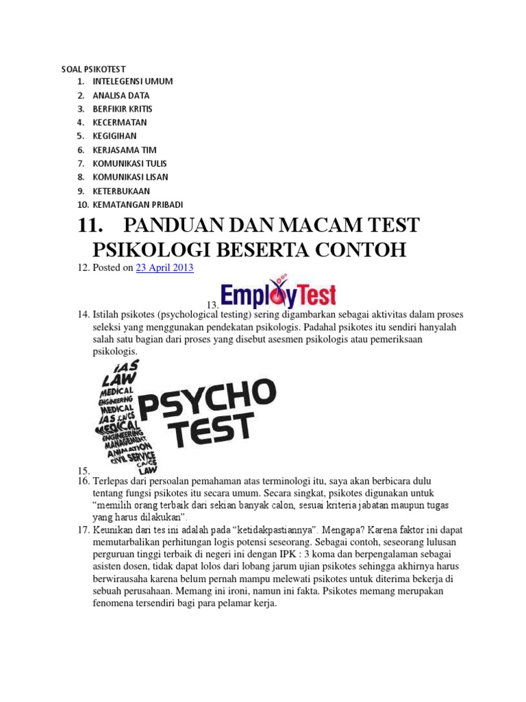 Soal TPA Promosi Jabatan Pdf