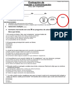 Evaluacion 2 Lenguaje Segundo Semestre "¡Huy, Qué Vergüenza!"