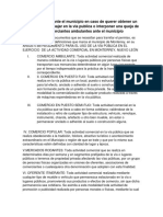 Como Dirigirse Ante El Municipio en Caso de Querer Obtener Un Permiso para Trabajar en La Via Publica o Interponer Una Queja de Los Comerciantes Ambulantes Ante El Municipio