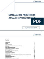 Astaldi E-Procurement Manual Del Proovedor (Sept. 2016 Espanol)