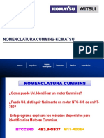 NOMENCLATURA DE MOTORES Y EQUIPOS KOMATSU-CUMMINS