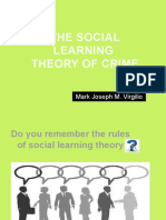 The Social Learning Theory of Crime: Mark Joseph M. Virgilio