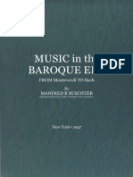 BUKOFZER, Manfred - Music in The Baroque Era From Monteverdi To Bach 1947