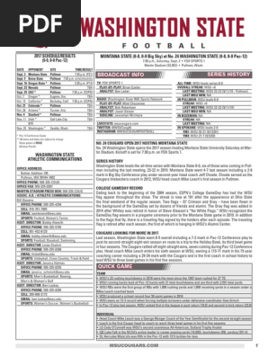 Wsu 17fb Game Notes Montana State Ncaa Division I Fbs Football