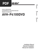 Pioneer AVH-P4100DVD Installation Manual