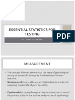 II - Essential Statistics For Testing