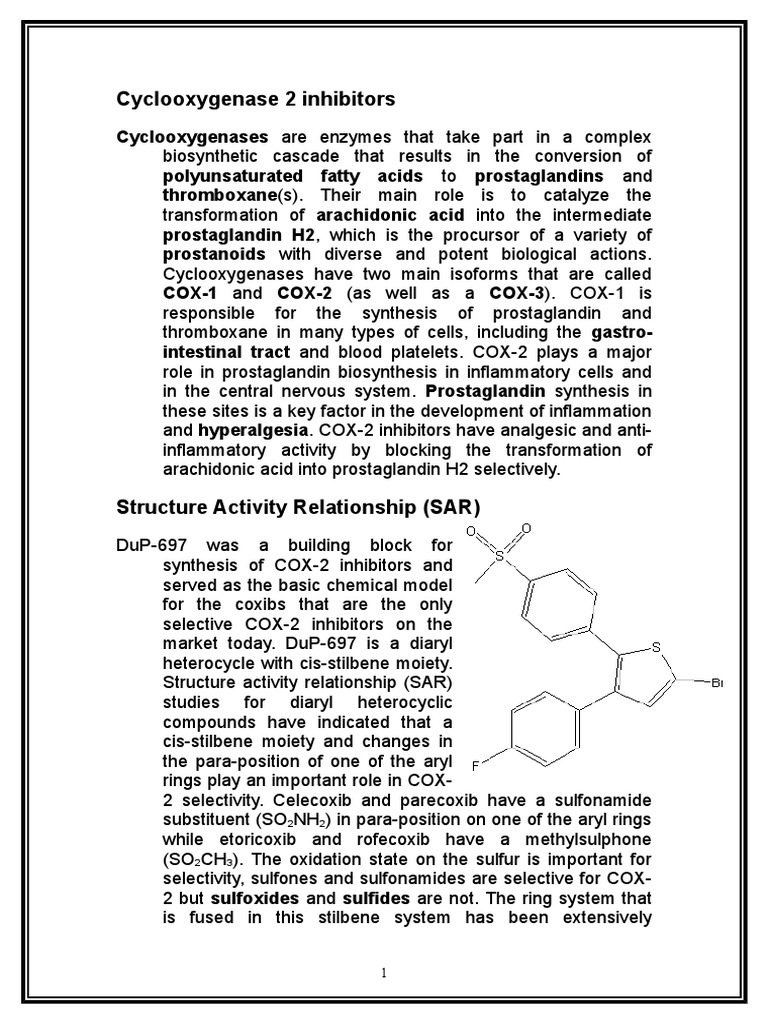 Cyclooxygenase 2 Inhibitors | PDF | Nonsteroidal Anti Inflammatory Drug ...
