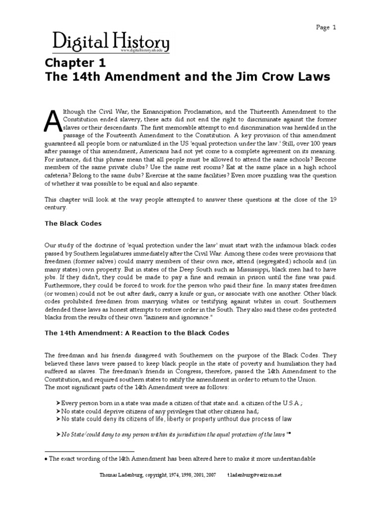 14th Amendment | Fourteenth Amendment To The United States Constitution ...