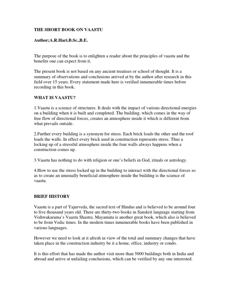 The Concise Guide to the Principles and Benefits of Vaastu Shastra