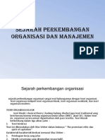 Sejarah Perkembangan Organisasi Dan Manajemen