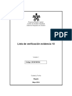 Lista de Verificación Muestreo Evidencia 10