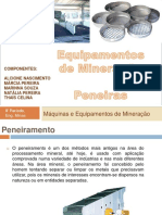 Peneiramento de minérios: separação por tamanho de partículas