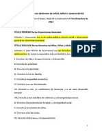 Ley Gral de Los Derechos de Niñas, Niños y Adolescentes.