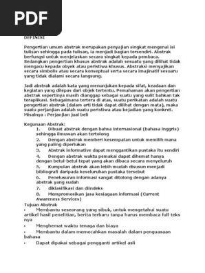 Defenisi Abstrak