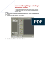Menghilangkan Suara Vocal File mp3 Dengan Cool Edite Pro 2
