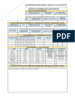 Registro de Enfermedades Ocupacionales / Anexo #1, R.M. #050-2013-Tr