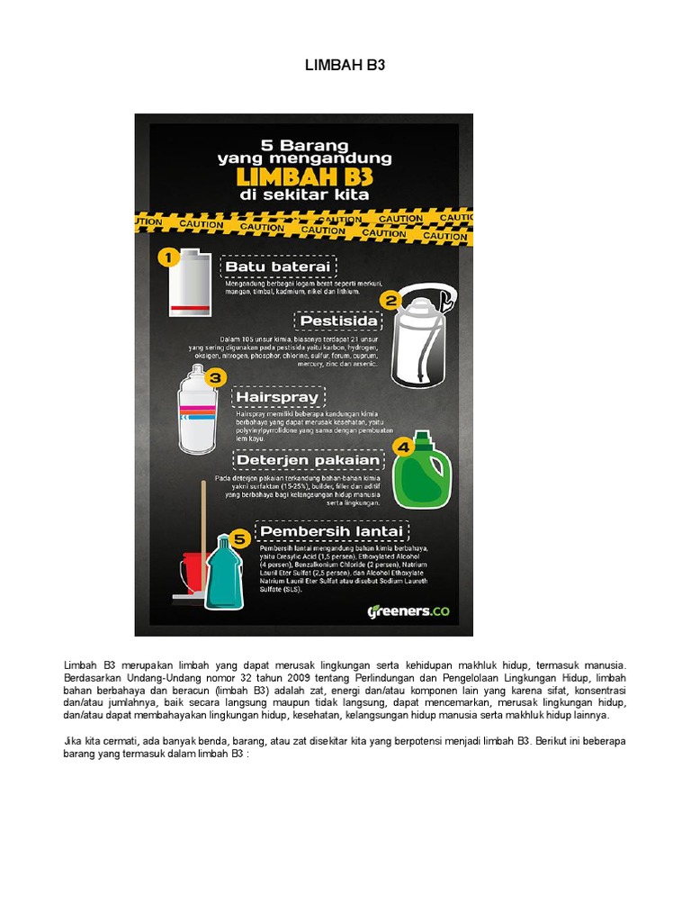 Pengertian dan Contoh Limbah B3 | PDF | Sains & Matematika