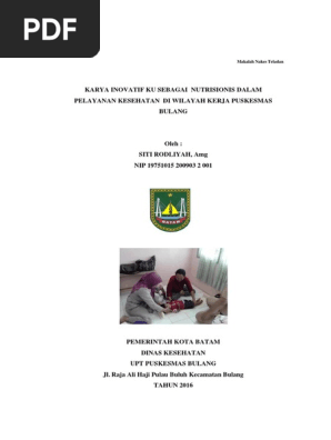 Halaman Cover Dan Daftar Isi Makalah Nakes Teladan Anggreany Gusniyatie Amd Farm