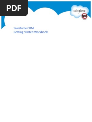 Salesforce CRM getting started workbook
