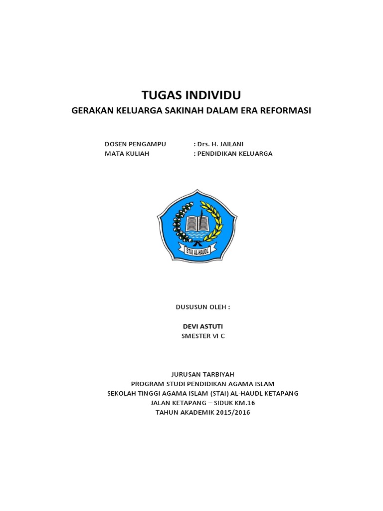 Cover Tugas Individu