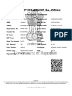 Transport Department, Rajasthan: E-Receipt For Tax Payment