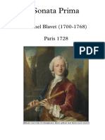 Michel Blavet Sonata Prima E-Moll - 2 Flutes PDF