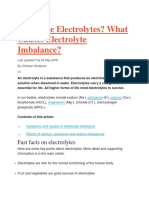 What Are Electrolytes? What Causes Electrolyte Imbalance?: Fast Facts On Electrolytes