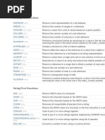 Excel Commands