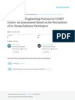 Requirements Engineering Practices in UUMIT Centre: An Assessment Based On The Perceptions of In-House Software Developers