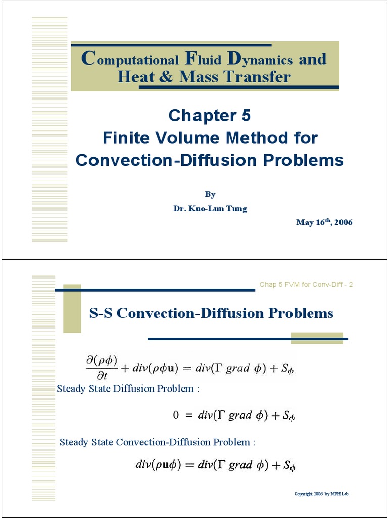 CFD 2006 - Chapter 5 FVM For Convection-Diffusion Problem PDF | PDF ...