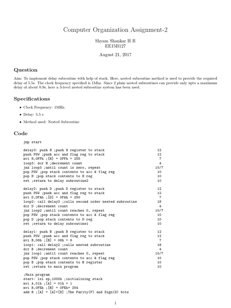 Nested Subroutine | PDF | Subroutine | Electronic Engineering