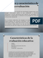 Concepto y Característica de La Evaluación