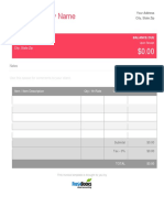 Invoice Template Word