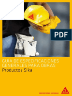 Sika Argentina Especificaciones de Obra 2016 PDF