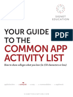 Signet Education: Your Guide To The Common App Activity List