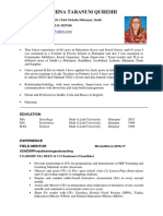 CV Sample For Donor