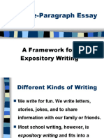 The Five-Paragraph Essay: A Framework For Expository Writing