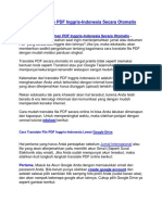 Cara Translate PDF Inggris-Indonesia Sec PDF