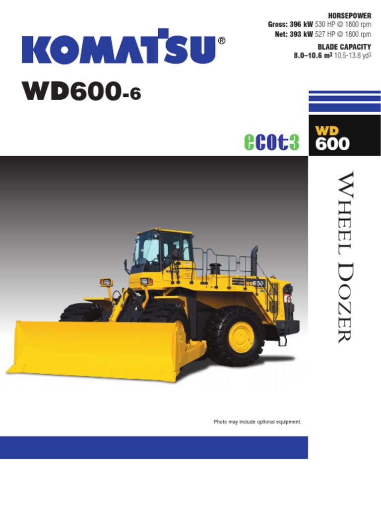Komatsu WD600-6 Wheel Dozer Specs | PDF | Pump | Brake