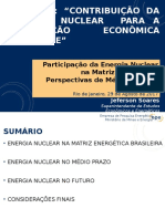 Participação Da Energia Nuclear Na Matriz Energética: Perspectivas de Médio e Longo Prazo