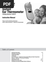 Instant Ear Thermometer: Instruction Manual