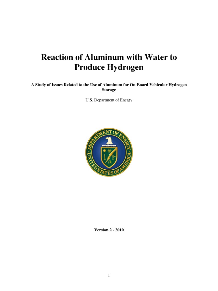 Hydrogen from Aluminum-Water Reaction | PDF | Aluminium Oxide | Aluminium