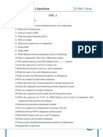 R & AC Important Questions: Iv Me, I Sem