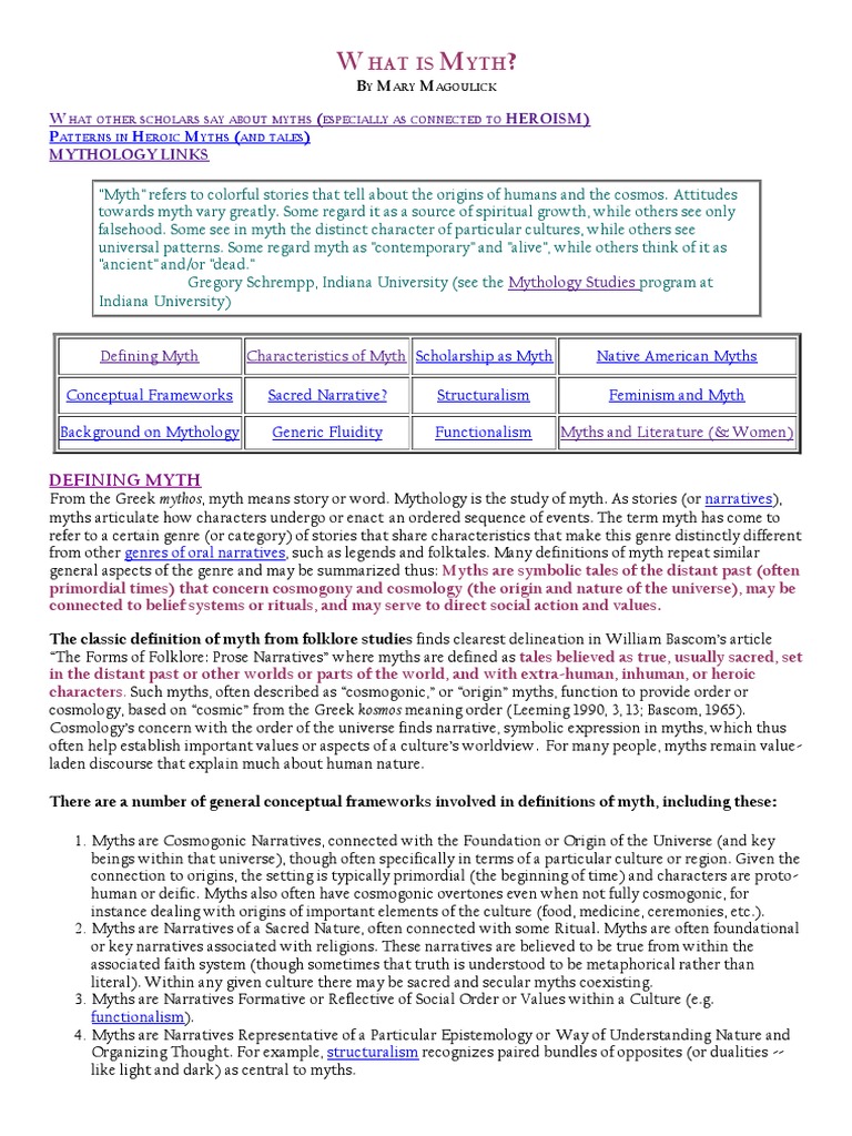WHAT IS A MYTH SIMPLE DEFINITION visual data 2